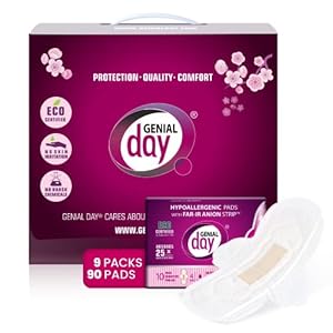 Hypoallergenic Regular Flow Pads with FAR-IR Anion Strip, Super Absorbent, Breathable, Vegan and Eco-Certified, Ultra Thin with Wings, Count 90 (Regular)