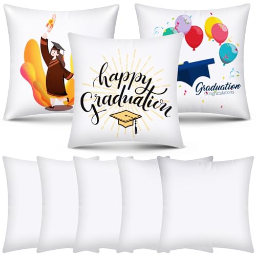 OLSUNOR 8-Pack 17.7X17.7 Sublimation Blanks Pillowcase Natural
