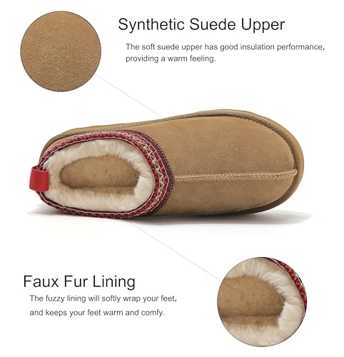SMajong Women Platform Slippers Mini Snow Boots Thickened Flat Boot Fur Lined Shoes Home Slipper Winter Casual Shoes2