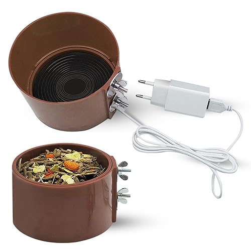 Breker Beheizter Wassernapf & Futternapf für Kleintiere - 500 ml Fassungsvermögen- Ideal für Hasen, Hamster und Nager - Frostsicher - Schnelle Montage - Spülmaschinenfest - Napf - Trinknapf
