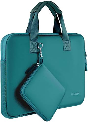 Laptop Sleeve Elastic Neoprene Case Compatible with 13-14 inch MacBook Air/Pro M1 M2, XPS 13, Surface Laptop 13.5", Water Repellent Notebooks Hand Bag with Handle and Small Case,Pink