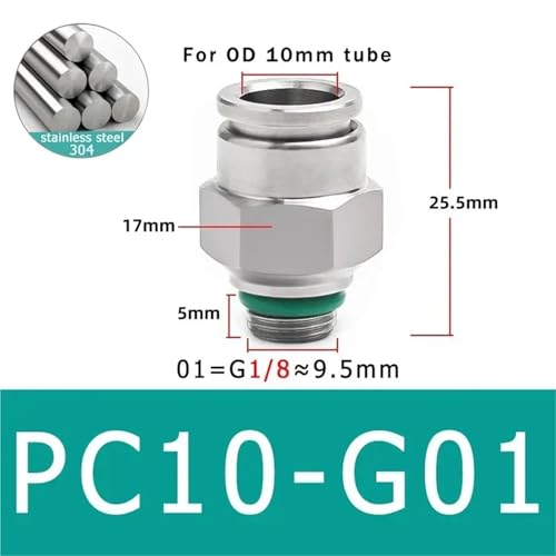 Raccord pneumatique push in pour système d'air comprimé d'atelier