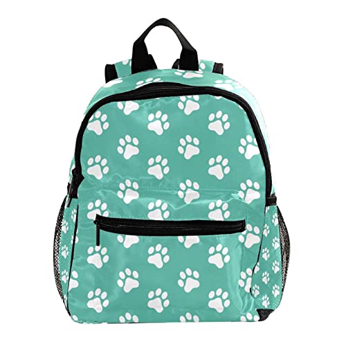 Sac à dos de 30,5 cm rembourré avec motifs pattes de chat vert pour enfant