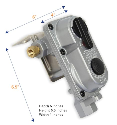 Image of Flame King ACR-2a 2-Stage Auto Changeover LP Propane Gas Regulator for RVs, Vans, and Trailers (Without Pigtails)