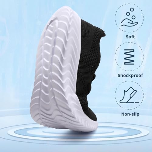 Image of running shoes women tennis sneakers slip on walking gym non slip shoes | work workout athletic casual jogging shoe