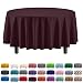 Exquisite 12-Pack Premium Plastic 84-Inch Round Tablecloth - Brown
