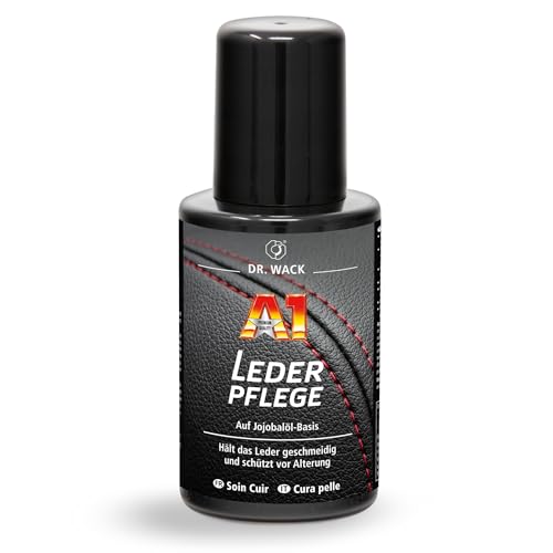 DR. WACK - A1 Lederpflege für Auto 250 ml - Autoleder-Pflege mit Jojobaöl - Innenraumpflege Auto - Schutz vor Ausbleichen & Rissbildung - für Glatt- & Kunstleder - Hochwertige Autopflege