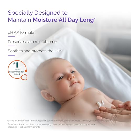 Image of Himalaya Gentle Baby Lotion 200ml with Almond Oil, Olive Oil & Giloy | pH 5.5 | No. 1 Doctor Recommended Baby Lotion* | Hypoallergenic | Nourishing Baby Moisturizer for All Skin Types