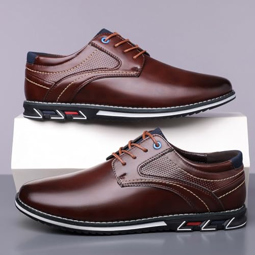 Men's Premium Stylish Oxford Shoes Casual Lace Up Walking Business Driving Dress Shoes3