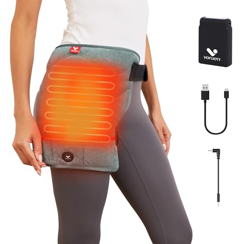 VOFUOTI MAX Portable Cordless Hip Heating Pad with Battery and 3 Heat Settings for Men and Women