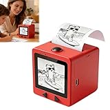 AI Smart Sticker Box Drucker, tragbarer Mini-Thermo-Aufkleber-Maker mit Sprachsteuerung und 7,1 cm Bildschirm, tintenloser Bluetooth-Fotodrucker für DIY-Tagebuch, Lernnotizen, Geschenke für Kinder und