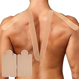 Vorgeschnittene Kinesiologie-Tape, atmungsaktiv, vorgeschnittene Streifen für Knie, Schulter und Ellbogen, Schulter- und Knieband für empfindliche Haut und Sport