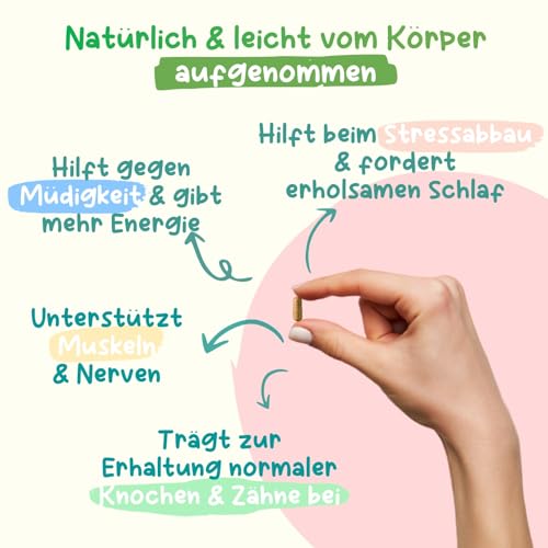 Bio Magnesium Trio Komplex : Natürlich & Hochwertig | 60 Kapseln vegan hochdosiert für 1–2 Monate | Magnesiumoxid SiMAG®, Bisglycinat & Meeresalgen, gegen Müdigkeit, Stress & Muskelkrämpfe