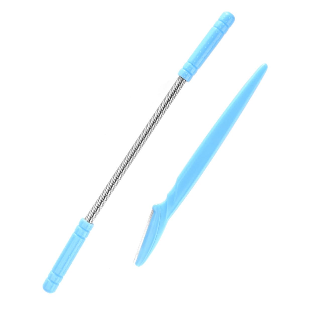 SAFIGLE 2pcs Facial Hair Remover Set with Eyebrow Razor and Threading Spring for Women Painless Hair Removal Tool