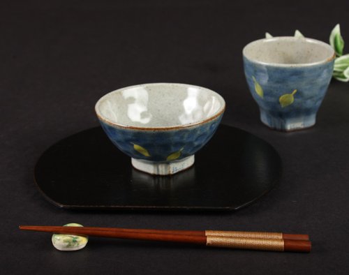 Amazon｜波佐見焼 国右ェ門窯 青ふくろう 3.8飯碗 228315｜飯碗