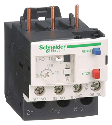 Schneider Electric IEC Style Overload Relay, 9.0 to 13.0A, 3 Poles, Manual Reset, Trip Class: 10