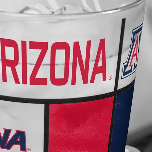 Image of Logo Brands NCAA oz Stained Glass Pint Glass - 3D Embossed Logo & Bold Team Colors - Durable Sports Fan Beer Glass for Home, Bar & Tailgates