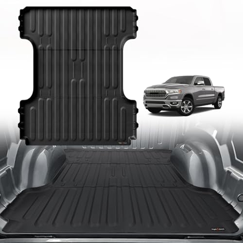 Image of TripleAliners Truck Mat Compatible with 2019-2026 Ram 1500 6.4FT Accessories, Truck Bed Mat Heavy Duty Custom Fit All Weather Protection TPE Pickup Liner