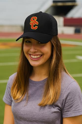 Gorra Trucker Negra de Malla Ajustable de USC miniatura 2