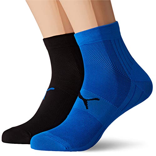 PUMA Performance Train Light Quarter 2p deporte, Negro (Blue/Black 021), 43/46 (Talla del fabricante: 043) (Pack de 2) para Hombre