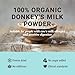 Donkey Queen Milk Powder 180g,100% Organic, Without Added Sugar, Vitamins, Minerals, Immune Booster, Freeze-Dried, No Preservatives, No Additives