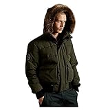 Diseño de cinco bolsillos Superdry Hombre Cazadora bómber Acolchada Everest Caqui L