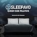 2 Pack Shredded Memory Foam Bed Pillows for Sleeping - Bamboo Cooling...