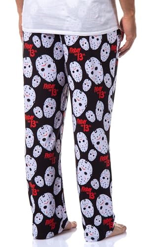 Friday The 13th Mens' Jason Voorhees Mask Horror Allover Print Sleep Pajama Pants4