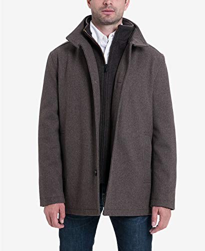 Image of LONDON FOG mens Wool Blend Car Coat With Bib