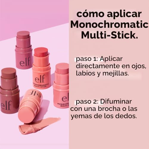 e.l.f. Monochromatic Multi Stick, Cream-to-Powder, Dazzling Peony