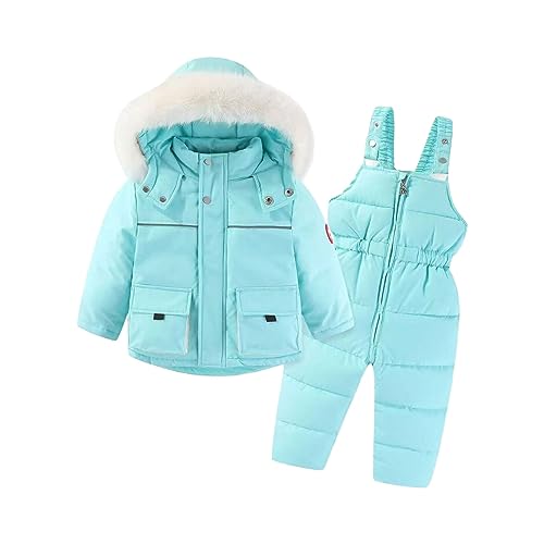 Kids Ski Jacket Pants Set Winter Snowboarding Down Coats Girls Boys Snowsuits 2 Piece Windproof Outwear Ski Suit