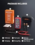 AstroAI Multimetr cyfrowy, 4000 zliczeń, woltomierz, multimetr elektryczny, tester napięcia z NCV, mierzy napięcie AC/DC, rezystancję, ciągłość testów
