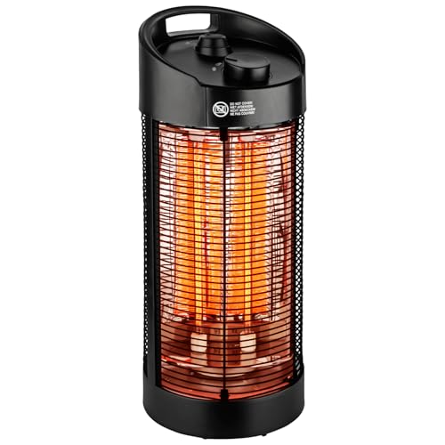 Heimwert Infrarot Stand Heizstrahler – Sofortige Wohlfühlwärme für Terrasse & Innenbereich, mobil & effizient, geräuschlos & allergikerfreundlich - Testurteil Sehr gut (56cm Höhe)