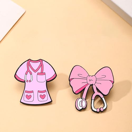 Image of Uterus Pin Medical Obgyn Pins Stethoscope Brooch Medicine Symbol Lung Brooch for Gynecologist Medical Doctors Nurse Gifts Jewelry