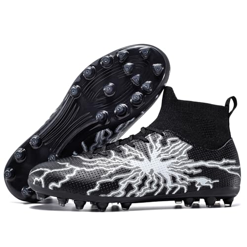 Unisex Kids Soccer Cleats Youth Training Football Shoes Outdoor Athletic Sneakers for Little/Big Kid
