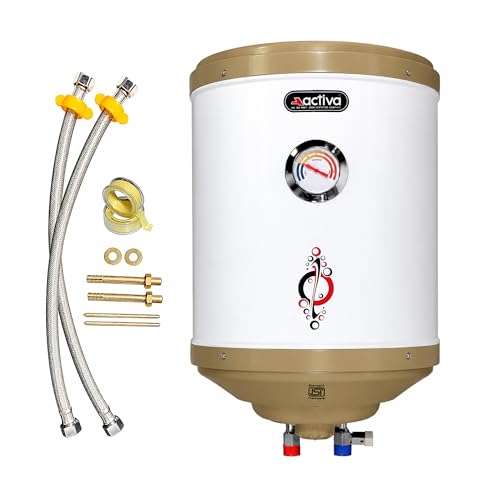 Image of ACTIVA 15L Storage Water Heater | 2kW BEE 5-Star Geyser | SS Tank with Anti-Rust Coating | Temperature Meter | Adjustable Thermostat | Auto Cut-Off Safety | Free Installation Kit | 2-Year Warranty