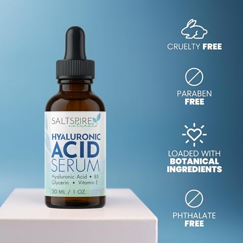 Image of Hyaluronic Acid Serum - Deep Hydration Face Serum with Vitamin B5, Glycerin & Vitamin E | Plumps, Smooths & Restores Moisture Balance | 30 mL / 1 oz