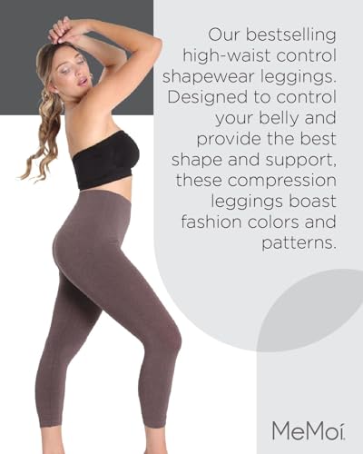 Image of SlimMe High Waisted Shapewear Leggings, Tummy Control Compression