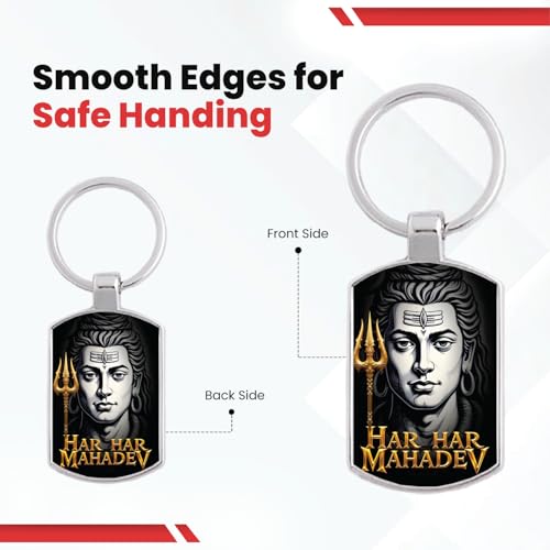 Image of Stylish Metal Keychains with Permanent Glossy Print - Inspirational Quotes & Spiritual Designs - Perfect Key chains for loved ones, Personal Use, Gifts & Return Gifts