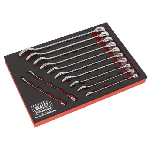Sealey Premier Combination Spanner Set 12pc - Metric - AK63265, Chrome