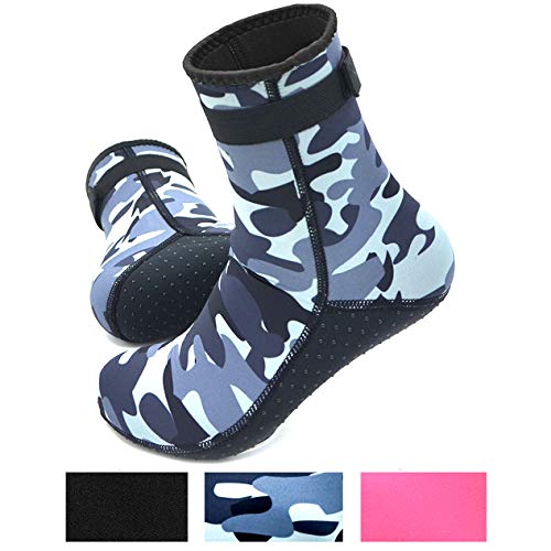 Panzexin 3mm Neoprene Diving Socks(Size 4-10), Wetsuit Socks Sand-Proof Scuba Snorkeling Fins Socks