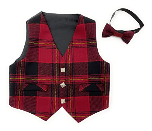 Gilet écossais formel classique aux finitions premium pour garçon