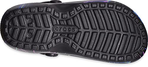 Image of Crocs Unisex Classic Graphic Lined Clogs | Fuzzy Slippers, Lightning Print, 5 Men /7 Women