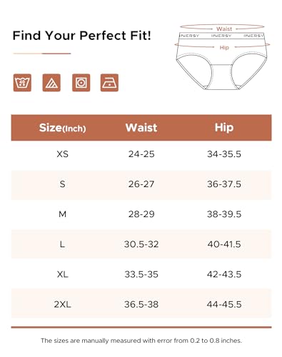 Image of INNERSY Womens Underwear Cotton Briefs Postpartum High Waisted Panties 5 Pack