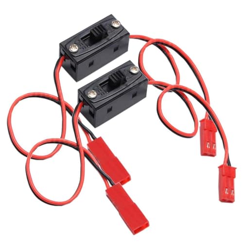 KEAcvise 2 Pack RC Receiver On/Off Power Switch with JST Connector Plugs Compatible with Traxxas Slash Arrma Axial HSP 1/10 1/8 1/16 RC Car Truck Crawler Airplane by KEAcvise - Used condition - US$7.18