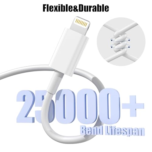 IPhone 14 USB C au câble Lightning pour iPhone 14, 14 pro max, 13, Plus, SE 2nd/12/11/Xs/XR, iPad 4/5/ 6/7/ 8, Mini 2/3/4/5, Air 2/3 Cordon chargeur, pomme TV Télécommande (1st et 2nd gen) Câble de recharge (1m)