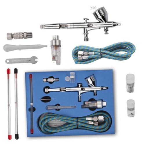 Kit aérographe Lurrose avec compresseur de décoration pour pâtisserie et onglerie fine