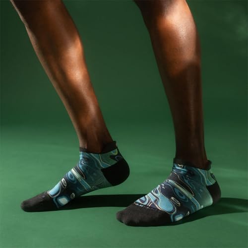 Image of Feetures Elite Light Cushion No Show Tab Sock Wave