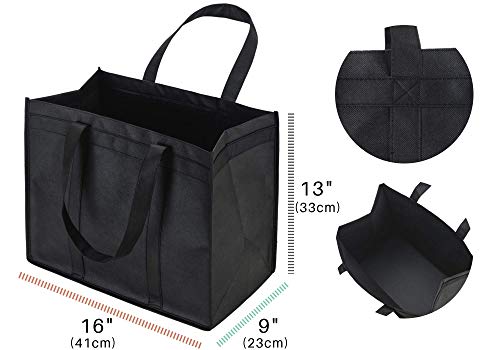 NZ Home XL Reusable Grocery Bags, Heavy Duty Shopping Tote, Stands Upright, Foldable, Washable (Mixed Color 5 Pack)