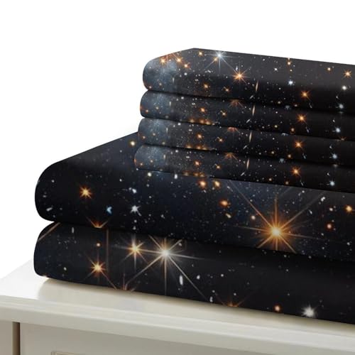 Housse de couette galaxies microfibre super douce et respirante 3D - 6